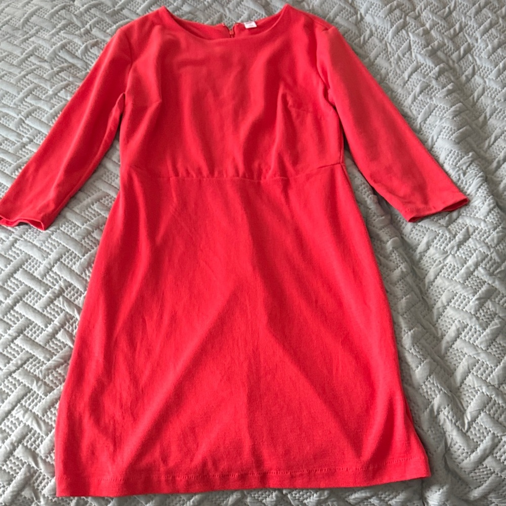 Old Navy Vibrant Coral Long Sleeve Dress